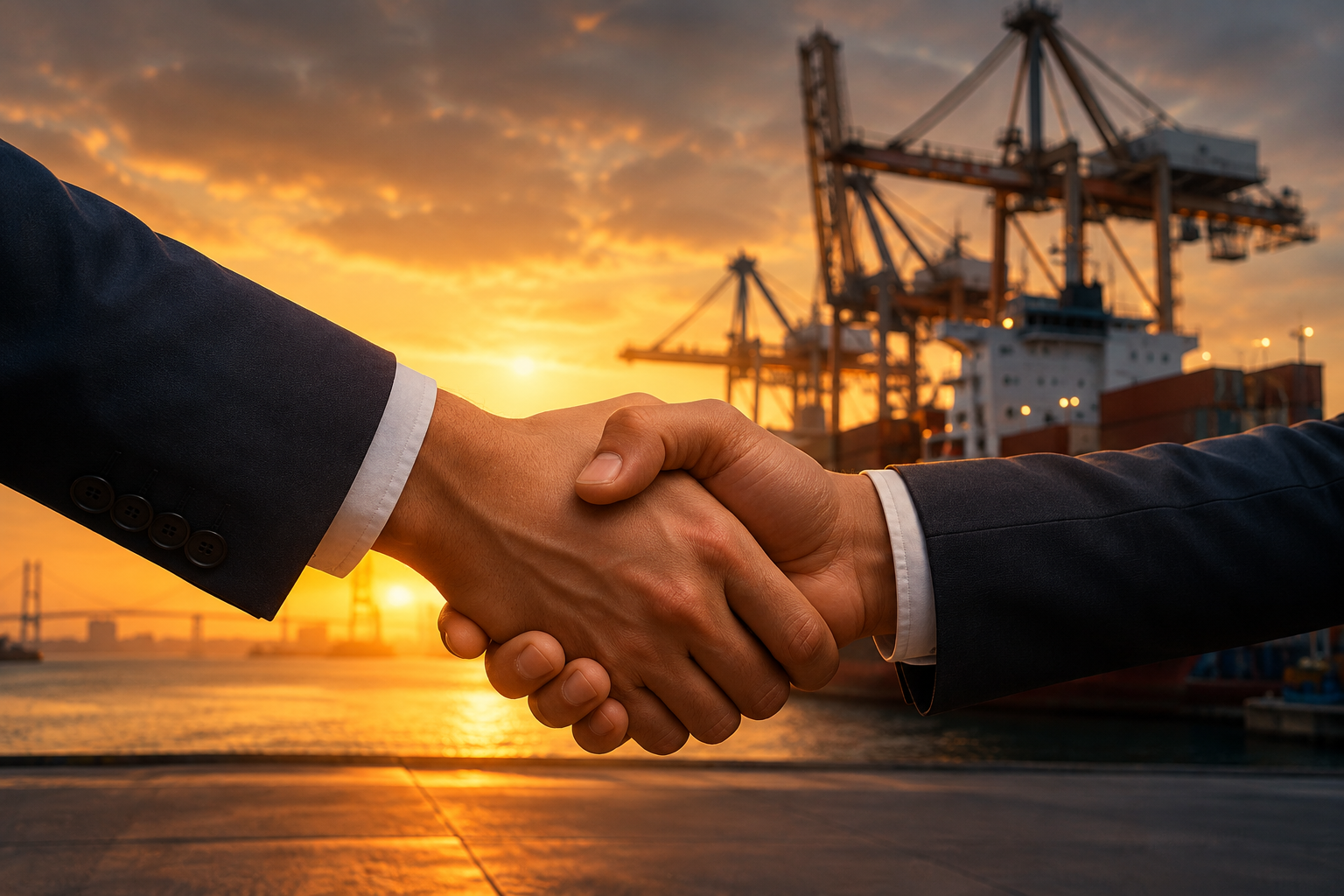 Handshake at port